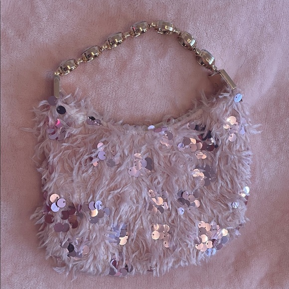 ๐โจ URBAN OUTFITERS Y2K Sequin Mini Pink Bag - Picture 4 of 8